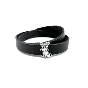 Bracelet en cuir Cadeau pour Animal Lover Pet Bijoux Style minimaliste Double bracelet Wrap bracelet Pet Lover Gift For Pet Lover Dog Bracelet