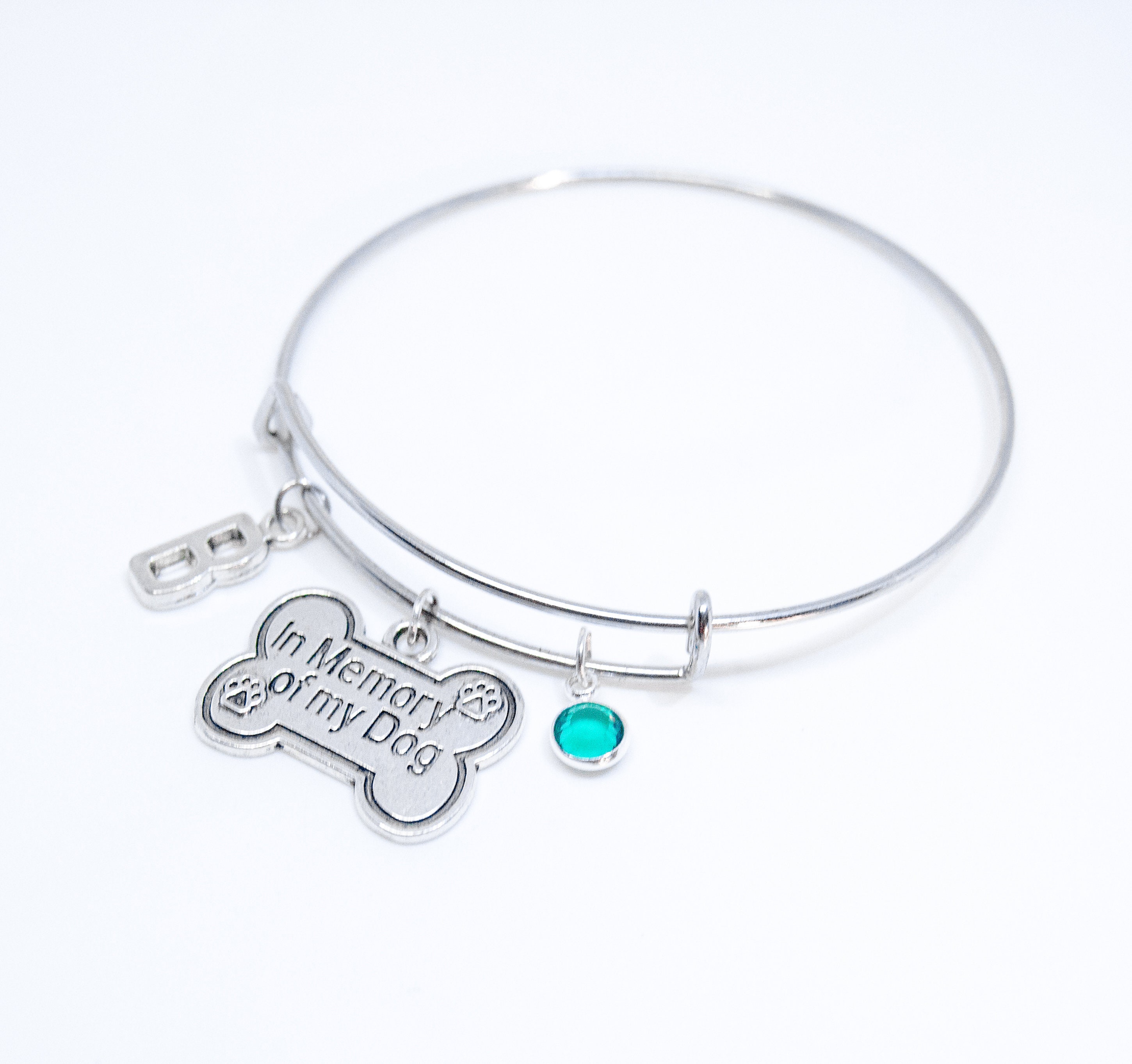 In Memory of My Dog Bracelet Pet Loss Pet Remembrance Dogs Initial ...