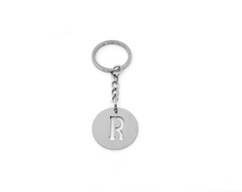 Initial Keychain Personalized Initial Keychain Letter Charm Keychain Personalized Letter Keyring Name Gift Personalized Gift Charm Keychain