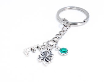 Good Luck Four Leaf Clover Keychain Lucky 4 Leaf Clover Good Luck Charm St. Patrick's Day Clover Charm Lucky Charm Gift Personalised Charm