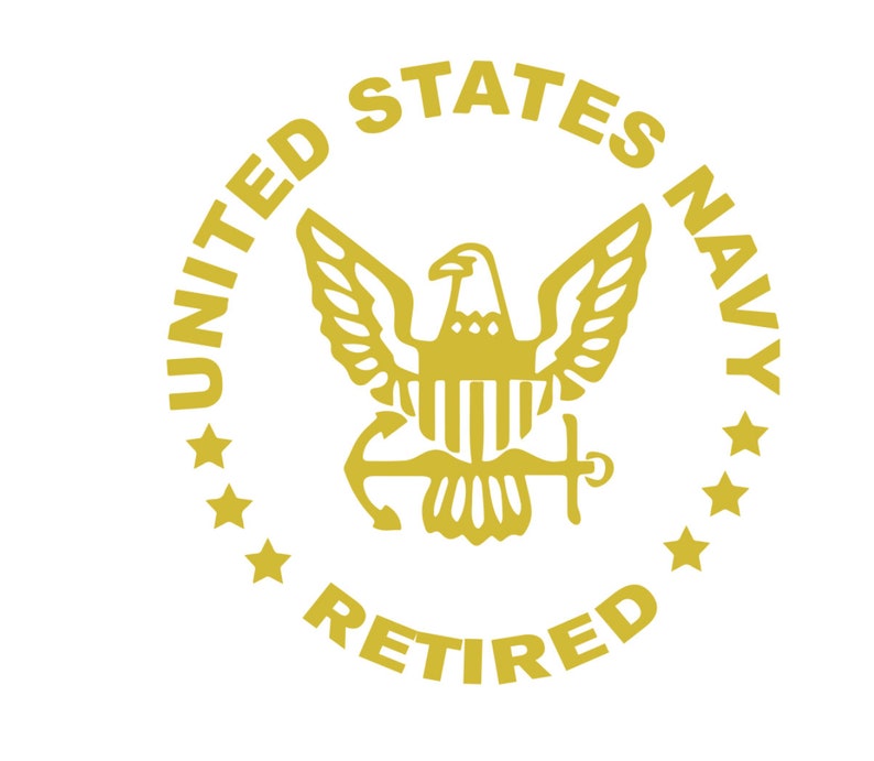 USN Navy Retired Veteran Car DECAL Holographic Rainbow Window Etsy
