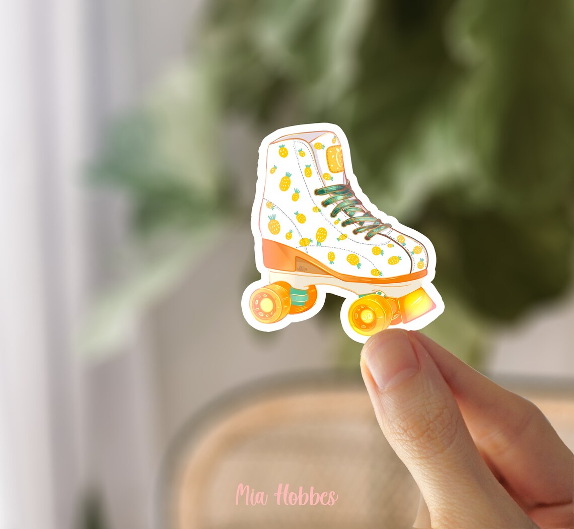 Set of 2 Roller Skate Stickers / Roller Skates Stickers / Etsy