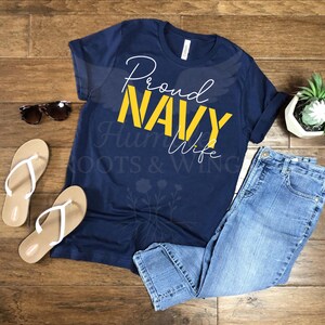 Proud Navy Wife SVG | Navy Wife PNG | US Navy Wife Digital Download | Anchor Patriotic Cut File for Cricut and Sublimation