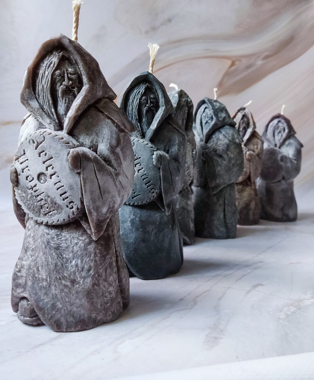 Black Metal Candle, Black Metal Monk Candle, Monk Death Metal Candle