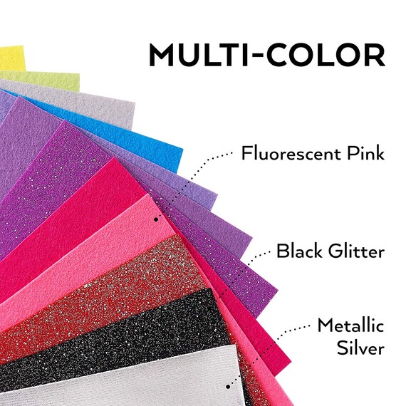 1.5mm Thick for ARTEZA 50 Assorted Stiff Felt Fabric Sheets 8.3/"x11.8/" Squares