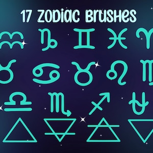 17 Zodiac Procreate Brushes