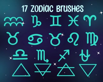 17 Zodiac Procreate Brushes