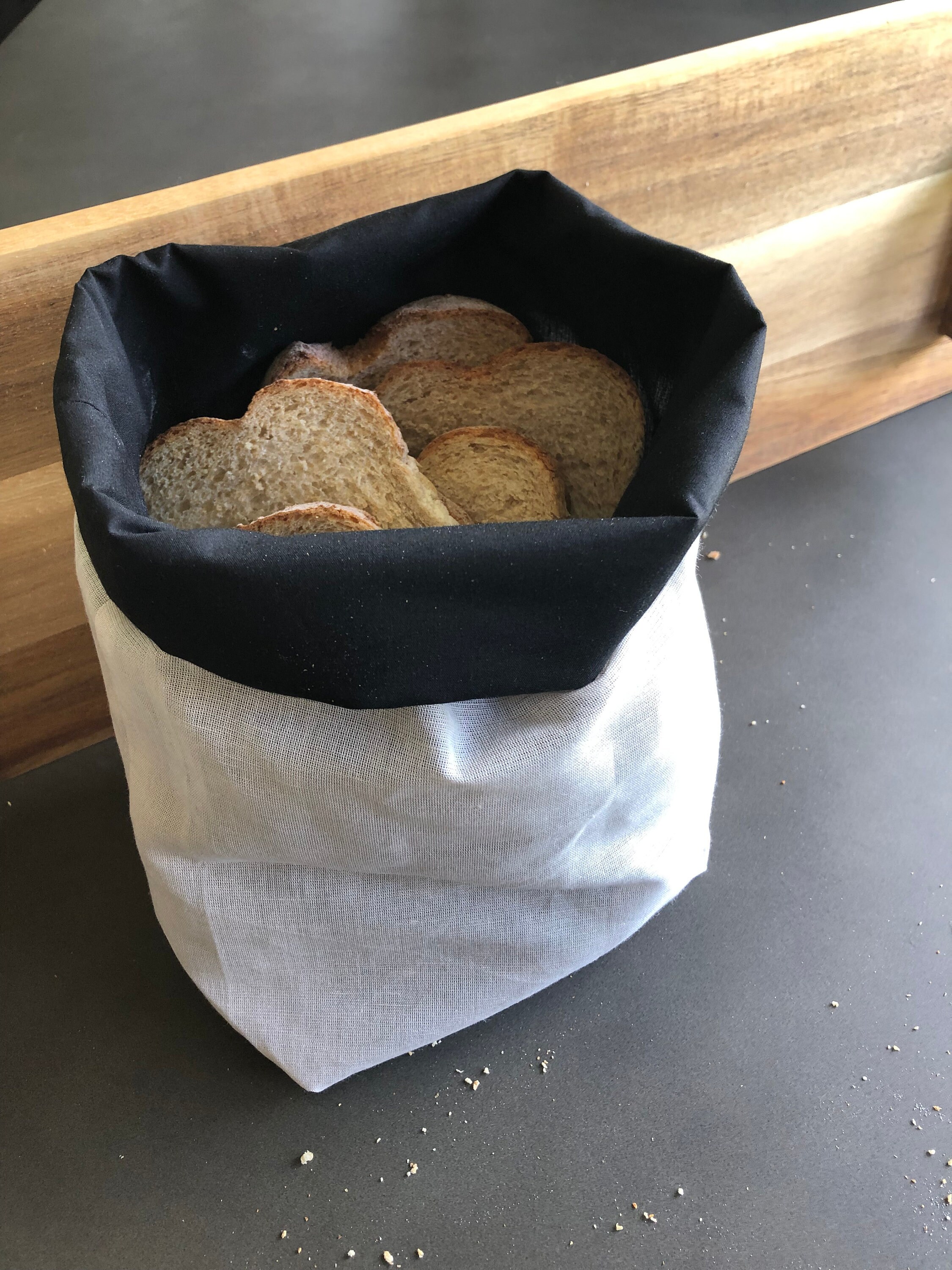 Linen Bread Bag Large Home Made Bread Loaf Fully Lined Etsy
