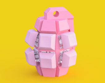 Pink Mechanical 10 Key Grenade Fidget