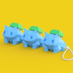 3 Pack - Bulbasaur Keyboard Clicky Fidget | Stim Toy, Stress Relief, ADHD, ASMR - w/Lasso