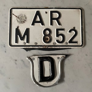 Old license plate AR D license plate D-plate moped scooter motorcycle parts vintage car youngtimer