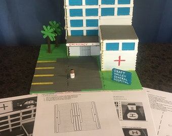 Craft Stick City - Building 04 - Hospital Instruction Manual