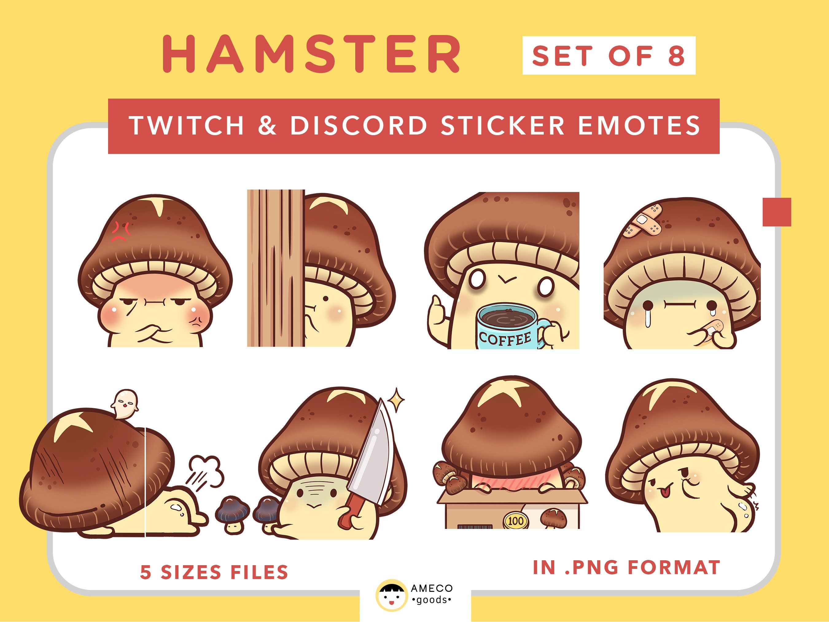 Twitch Emotes Cute Mushroom Discord Emotes Cute PNG Sticker Mushroom