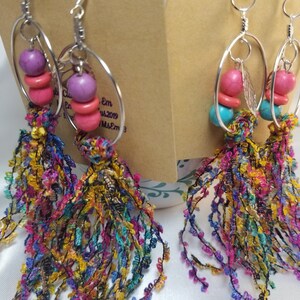 Fun and Unique Fuzzy Multi-color Fun Earrings - Etsy Canada