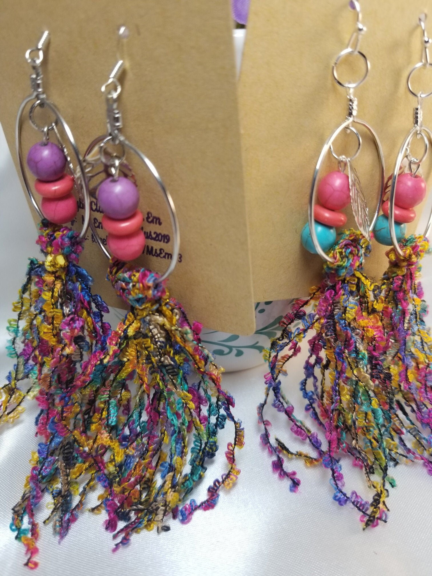 Fun and Unique Fuzzy Multi-color Fun Earrings - Etsy Canada
