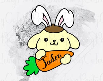 Bunny HK Dog Carrot Plaque Cookie Cutter - Easter Pompompurin - Easter Cookie Cutters