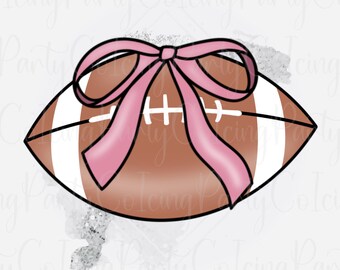 American Football w/Coquette Bow Cookie Cutter | Super Bowl Cookie Cutters | American Football | Coquette