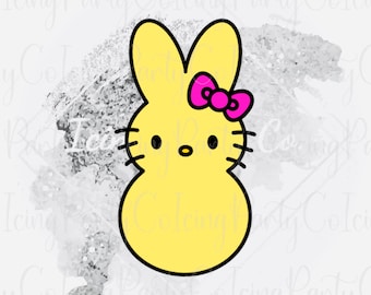 Kitty Bunny Peep Cookie Cutter - Hello Kitty - Peeps - Easter Cookie Cutters