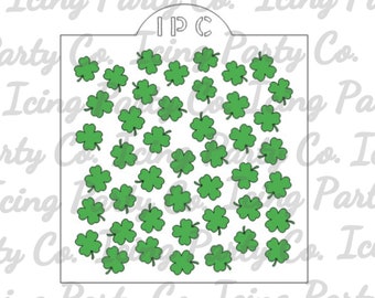 Bunch of Four-leaf Clovers Cookie Stencil