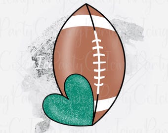 Football & Heart Cookie Cutter | Super Bowl Cookie Cutters | American Football