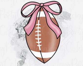 Standing Coquette Football Cookie Cutter | Super Bowl Cookie Cutters | American Football | Coquette Bow
