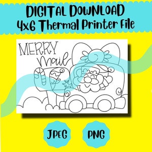 DIGITAL DOWNLOAD:  Christmas shipping label, Santa shipping label, merry mail shipping label, small business shipping label