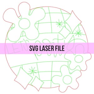 SVG: disco ball door hanger SVG