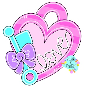 TEMPLATE: Valentines Day heart door hanger template