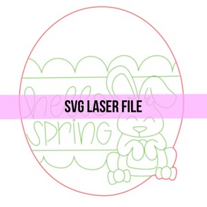 SVG: Easter bunny door hanger SVG, Spring door hanger SVG