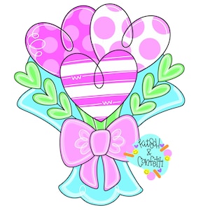 TEMPLATE: Valentines Day heart door hanger template