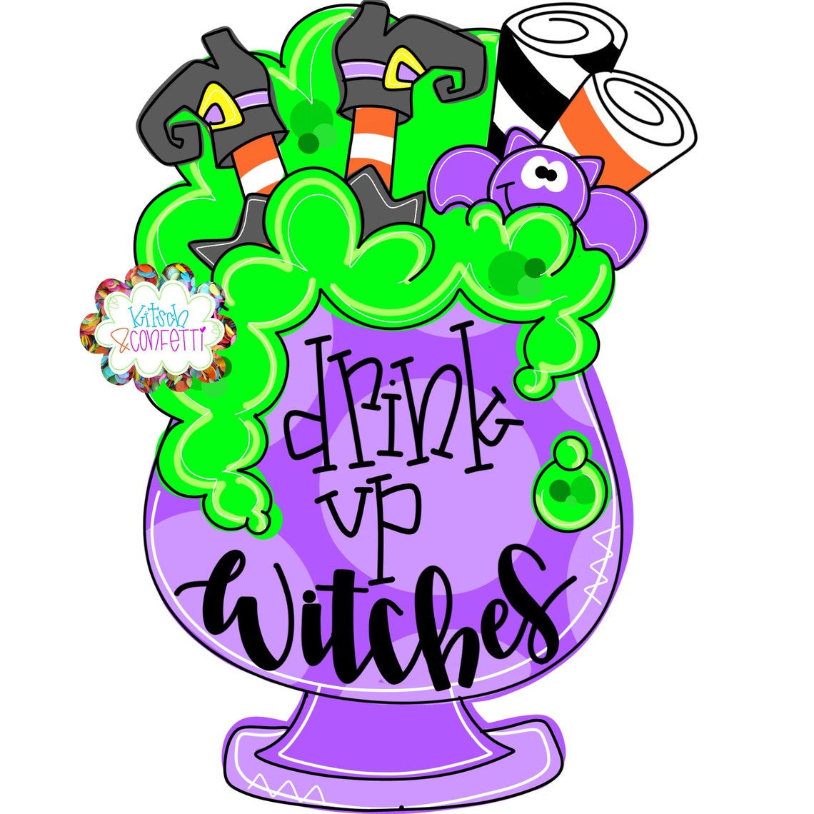 TEMPLATE Halloween Door Hanger Template Witch Door Hanger Etsy