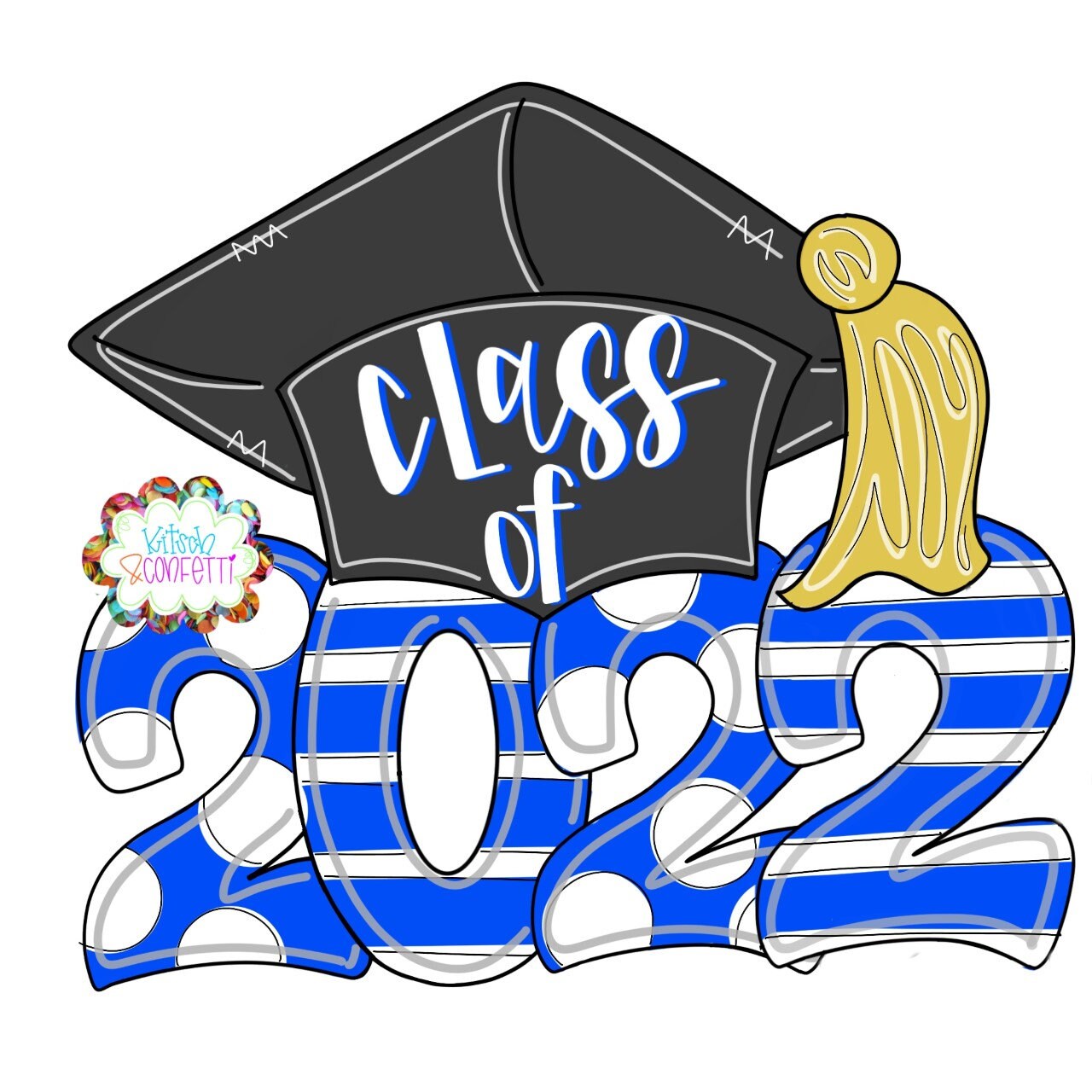 TEMPLATE: Class of 2022 Door Hanger Template Graduation Cap | Etsy UK