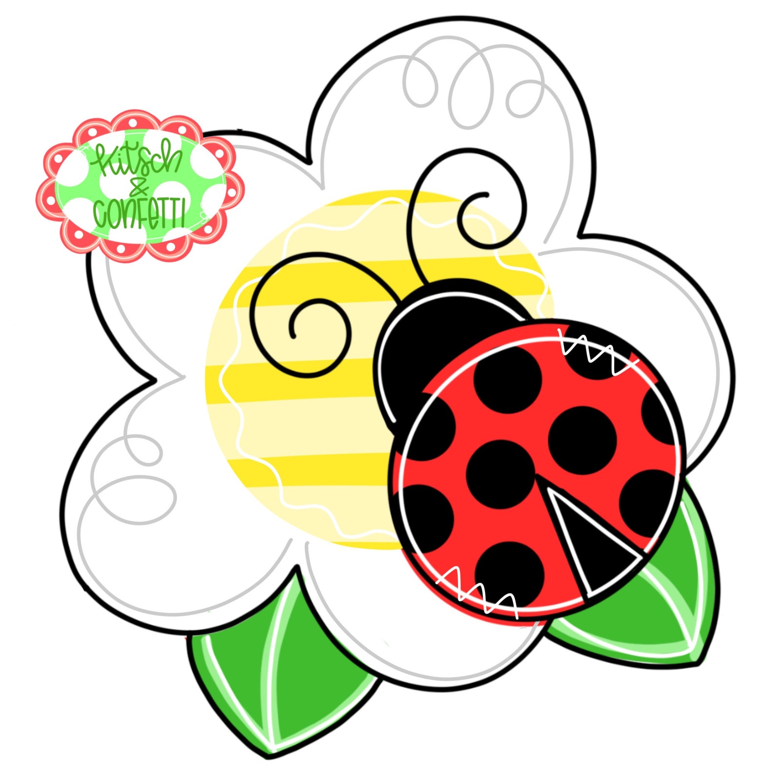 TEMPLATE: Spring Door Hanger Template Ladybug Door Hanger | Etsy