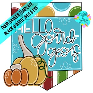 TEMPLATE: Fall door hanger template, pumpkin door hanger template