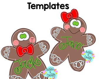 OVERSIZED ORNAMENT TEMPLATE: gingerbread cookie template, christmas ornament template, oversized ornament template