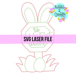 SVG: Easter bunny door hanger SVG, Spring door hanger SVG