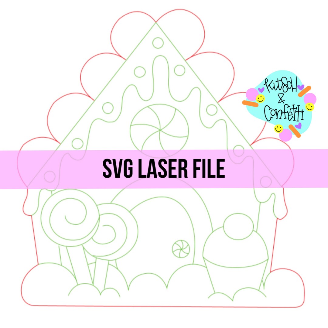 SVG: Christmas Door Hanger Svg, Gingerbread House Door Hanger Svg - Etsy