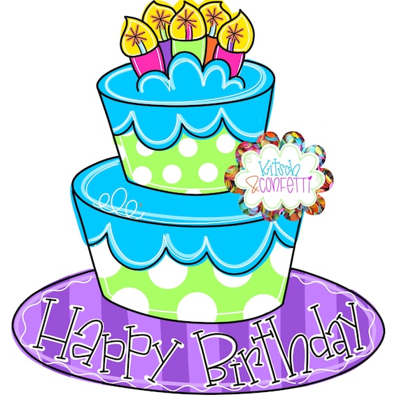 TEMPLATE: Birthday Cake Door Hanger Template Birthday Door - Etsy