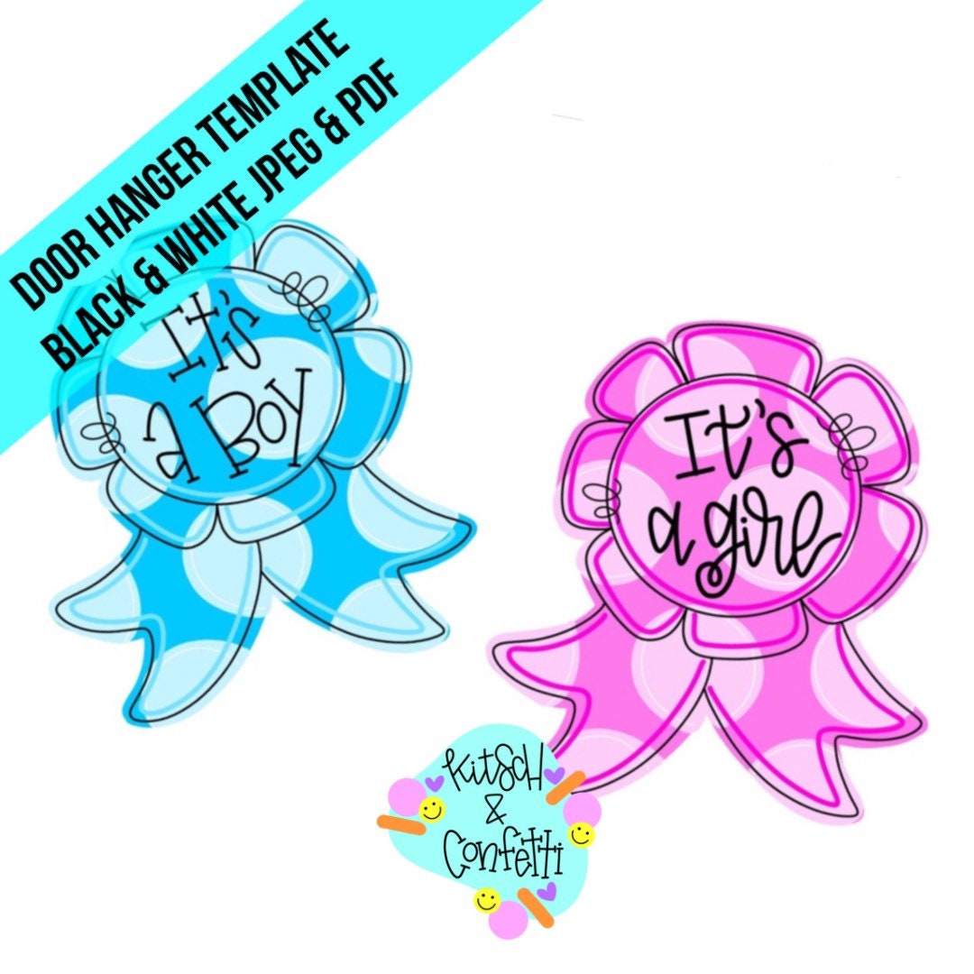 TEMPLATE It's a Boy Template, It's a Girl Template, Hospital Door