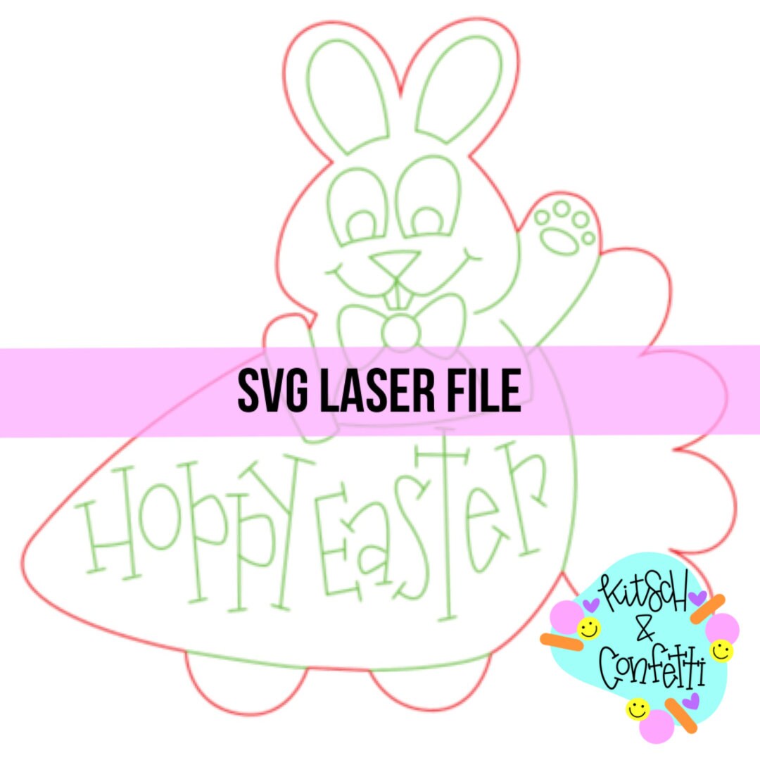 SVG: Easter Bunny Door Hanger SVG, Spring Door Hanger SVG - Etsy