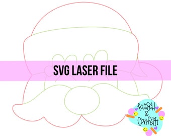 SVG: Christmas door hanger svg, Santa door hanger svg, Santa ornament svg