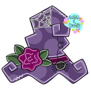 TEMPLATE: Halloween door hanger template,  witch door hanger template