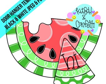 Sjabloon watermeloen zomerdeurhanger (pdf/jpeg)