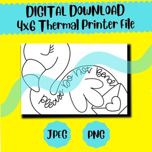 DIGITAL DOWNLOAD:  do not bend shipping label, fragile shipping label, cute shipping label, printable shipping label, 4X6 shipping label