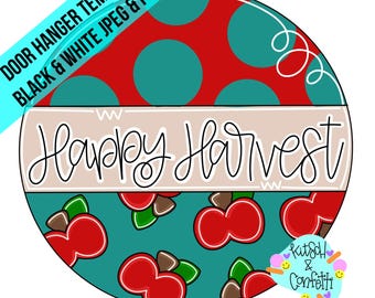 Fall Apple Door Hanger Template (PDF/JPEG)