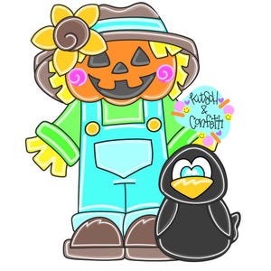 TEMPLATE: Fall door hanger template, scarecrow door hanger template, hello Fall door hanger template