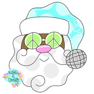 TEMPLATE: Christmas door hanger template, Santa door hanger template