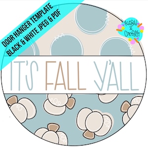 TEMPLATE: Fall door hanger template, pumpkin door hanger template