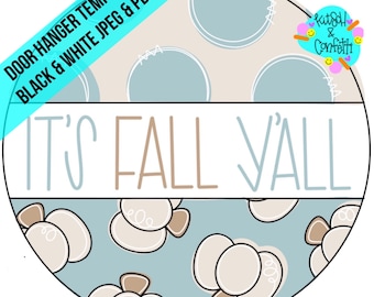 Fall Pumpkin Door Hanger Template (PDF/JPEG)