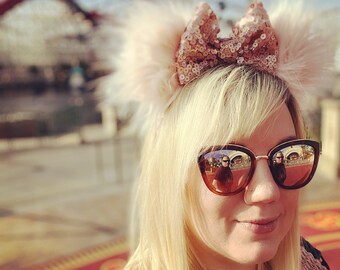 Obsessed with Pink Fluffy Minnie Ears